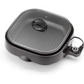 Aroma ASP-218B 3-in-1 Electic Indoor Grillet, Black ASP218B